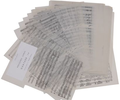 null Lucien GUÉRINEL (né 1930). Manuscrit musical autographe, Prendre corps, Quatuor...