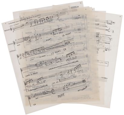 null Gérard MASSIAS (born 1933). 2 autograph music manuscripts.
Entropy for 12 solo...