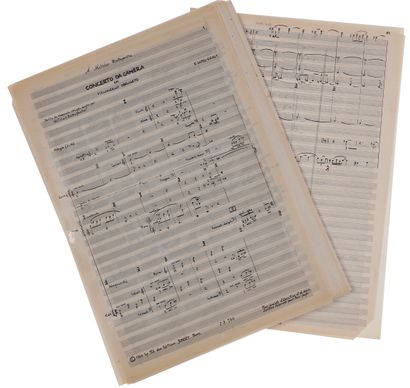 null Fernando LOPES-GRAÇA (1906-1994). Manuscrit musical autographe, Concerto da...