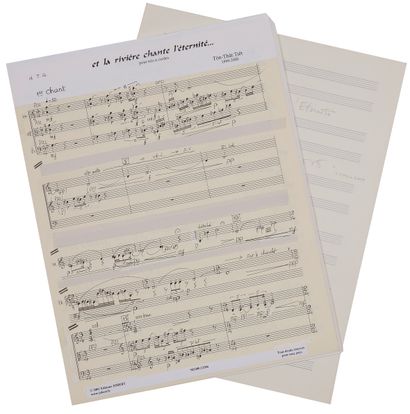 null TÔN-THÂT Tiêt (born 1933). Autograph musical manuscript, Et la rivière chante...