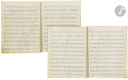 null Eugene KURTZ (1923-2006). Manuscrit musical autographe, Ça…, 1971-1972 ; 4 cahiers...