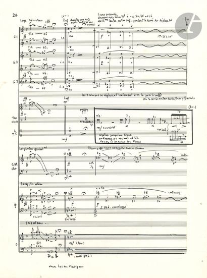 null Maurice OHANA (1913-1992). Autograph music manuscript signed, Lys de Madrigaux,...