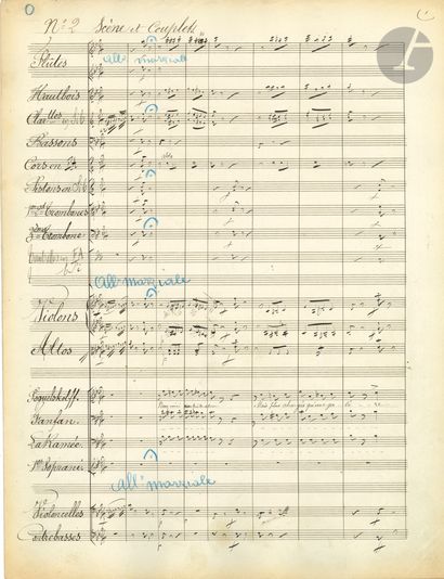 Louis VARNEY (1844-1908). Autograph musical...