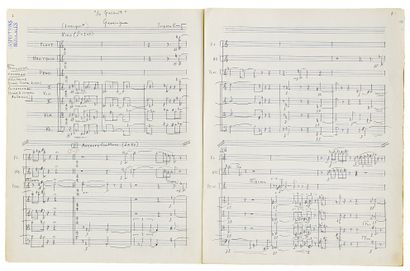null Eugene KURTZ (1923-2006). Manuscrit musical autographe signé, Le Gisant, [1960] ;...