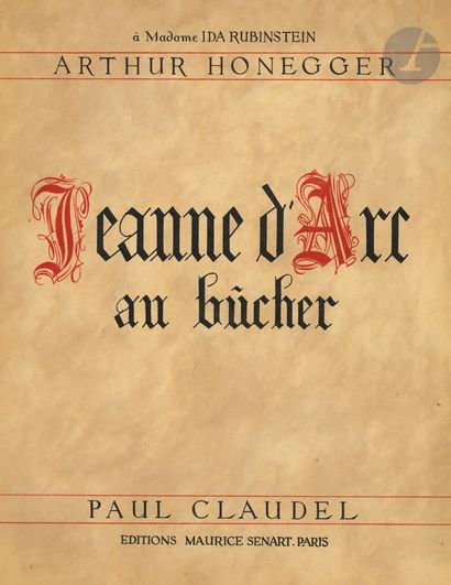 null Arthur HONEGGER. Jeanne d’Arc au bûcher. Poème de Paul Claudel (Paris, Éditions...