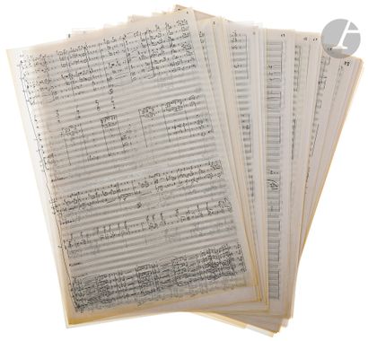 null Alain BANCQUART (né 1934). Manuscrit musical autographe signé, Symphonie en...