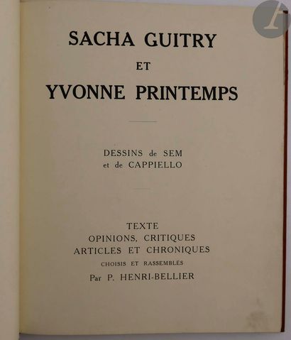 null [GUITRY (Sacha)].
Sacha Guitry et Yvonne Printemps. Dessins de Sem et de Cappiello.
[Paris,...