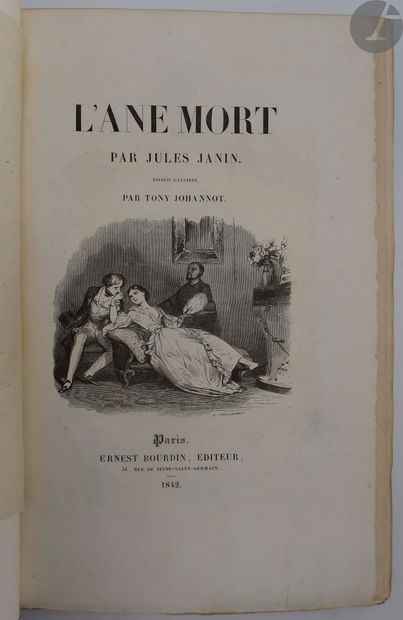 null JANIN (Jules).
L'Ane mort.
Paris : Ernest Bourdin, 1842. — In-8, 272 x 173 :...
