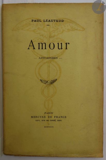 null LÉAUTAUD (Paul) - DIGNIMONT (André).
Amours.
Paris : Marcel Lubineau, [1958]....