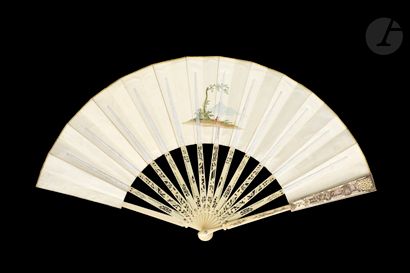 null The coachman and the maid, Europe, circa 1770-1780
Folded fan, the leaf mounted...