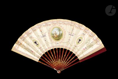 null L'inspiration, Europe, ca. 1780-1790
Folded fan, the skin sheet painted with...