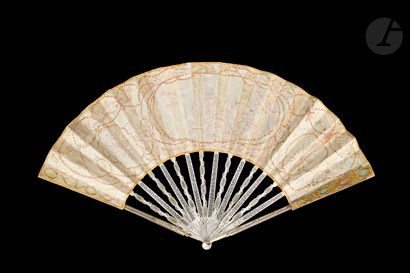 null The freed bird, Europe, ca. 1780-1790
Folded fan, the cream silk sheet, richly...