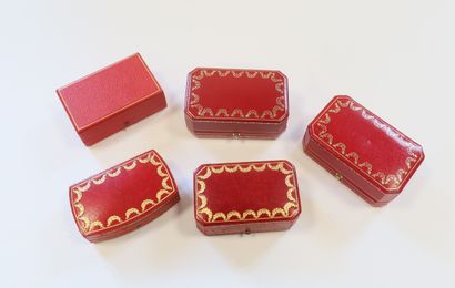 null CARTIER. Set of 5 cases for cufflinks (as is)