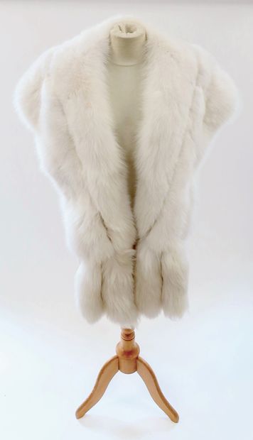 null A white fox stole.