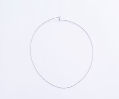 null Cable necklace in 18K (750) white gold. Weight : 6,5 g