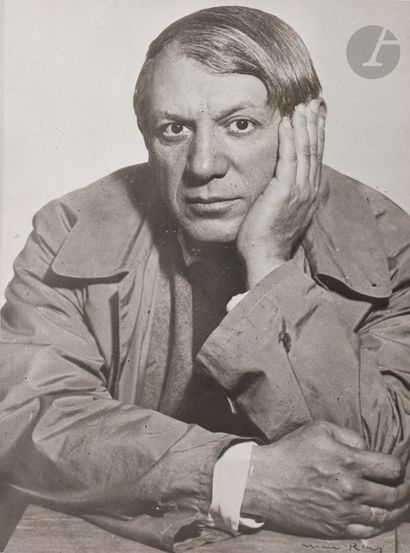 Man Ray (Emmanuel Radnitsky) (1890 - 1976) Pablo Picasso, 1933. Vintage silver countertype...