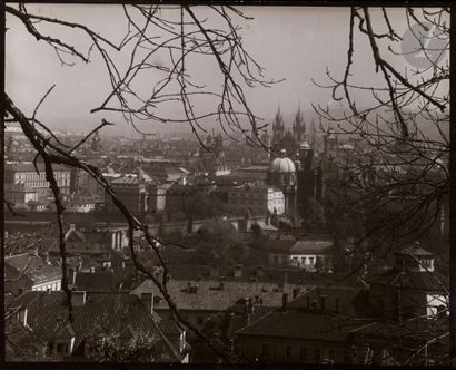 null Josef Sudek (1896 - 1976) 
Toits de Prague à travers les branchages, 1967. 
Épreuve...