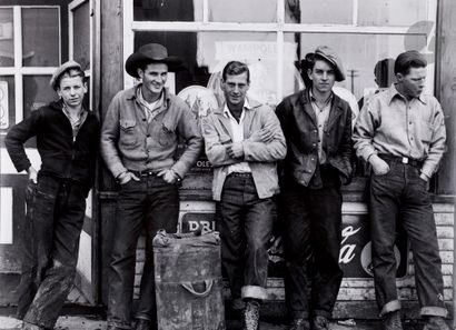  Gordon Parks (1912 - 2006) Drugstore cowboys. Black Diamond, Alberta, October 1945....
