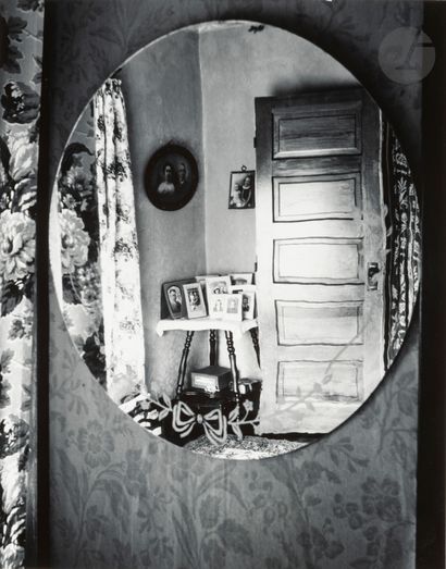 null Wright Morris (1910 - 1998) 
Reflection in Oval Mirror, Home Place. Norfolk....