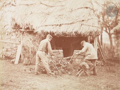 null Achille Quinet (1831 - 1900) 
Life studies, c. 1870 - 1880. 
Rural scenes. Sawing....