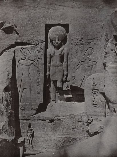  Maxime Du Camp (1822 - 1894) Nubia. Ibsambul. Sculptures at the entrance of the...