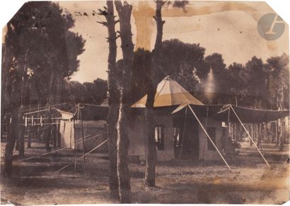  Photographe non identifié Liban, 1856. Environs de Beyrouth. Camp at the Pine Forest....