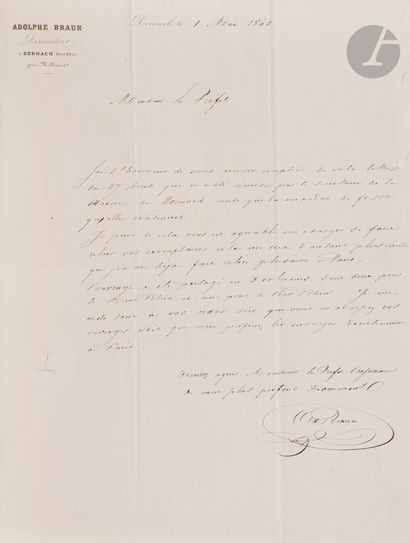 null Adolphe Braun (1812 - 1877) 
Correspondance et documents personnels de la famille...