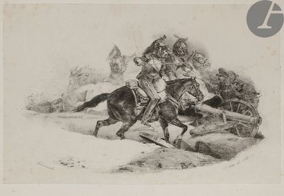 null Théodore Géricault (1791-1818) 
Chevaux d’Auvergne ; Chevaux Ardennés ; Cheval...