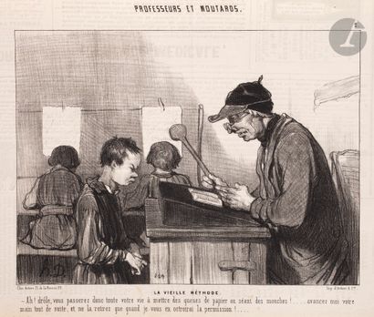 null Honoré Daumier (1808-1879)
Professeurs et moutards. 1845-1846. Lithographie....