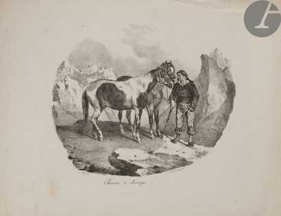 null Théodore Géricault (1791-1818) 
Auvergne horses; Ardennes horses; Hanoverian...