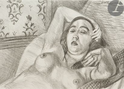 null Henri Matisse (1869-1954)
Le Repos du modèle. 1922. Lithographie. 296 x 222....