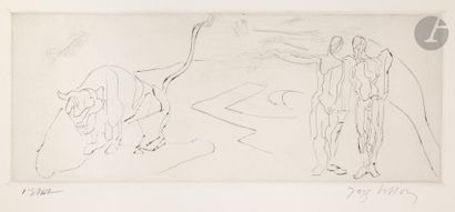 null Jacques Villon (Gaston Duchamp) (1875-1963) 
Toro. 1938. Drypoint and etching....