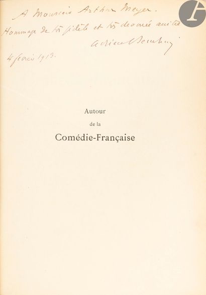 null [COMÉDIE-FRANÇAISE].
Ensembles d’ouvrages consacrés à la Comédie Française :


-...