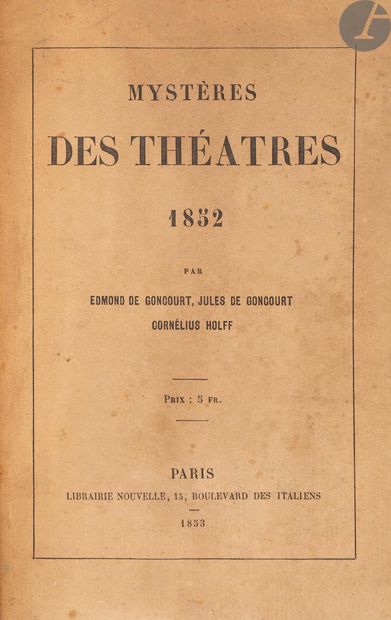 null [TUFFET (Jean-Baptiste Salvador)].
Les Mystères des théâtres de Paris. Observations !...