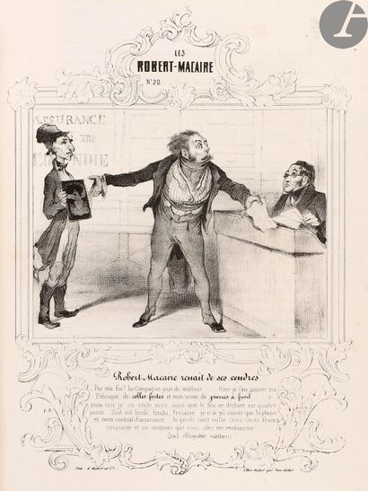 null DAUMIER (Honoré).
Les Cent et un Robert-Macaire.
Paris : Aubert et Cie, 1839....