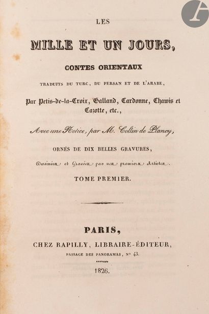 null LES MILLE ET UN JOURS, contes orientaux traduits du turc, du persan et de l’arabe,...