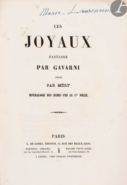 null MÉRY (Joseph).
Les Joyaux. Fantaisie par Gavarni. Texte par Méry. Minéralogie...