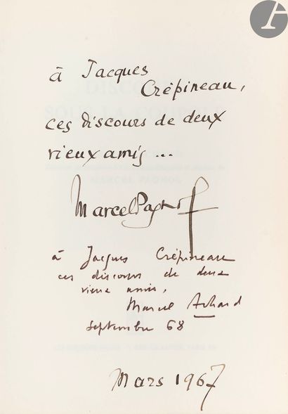 null PAGNOL (Marcel).
Ensemble d’ouvrages de Marcel Pagnol dédicacés à Jacques Crépineau :


-...