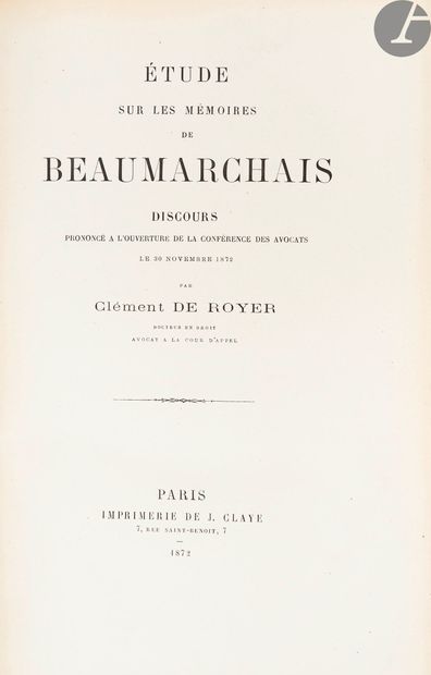 null BEAUMARCHAIS (Pierre-Augustin Caron de).
Complete works.
Paris : Léopold Collin,...