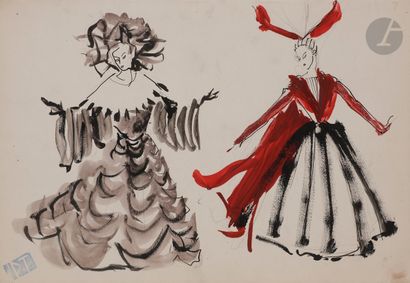 null Pavel TCHELITCHEW (1898-1957)
Projets de costume pour Ondine mis en scène par...