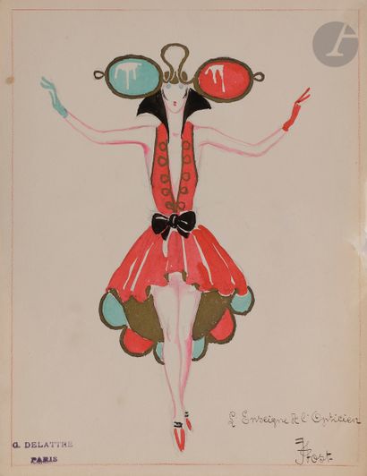 null Henry-Raymond FOST (1905-1970)
Maquettes de costumes : Les Enseignes
5 gouaches...