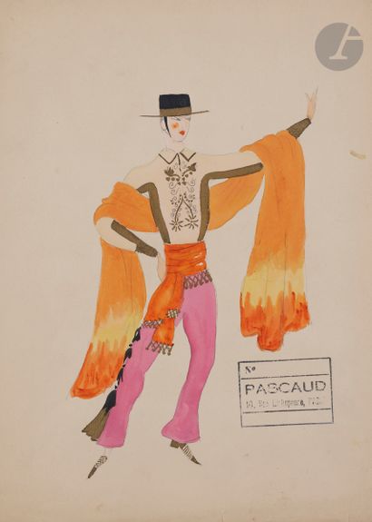 null Édouard HALOUZE (1895-1958)
Maquettes de costumes : Le Torero, 1929 - La Madrilène...