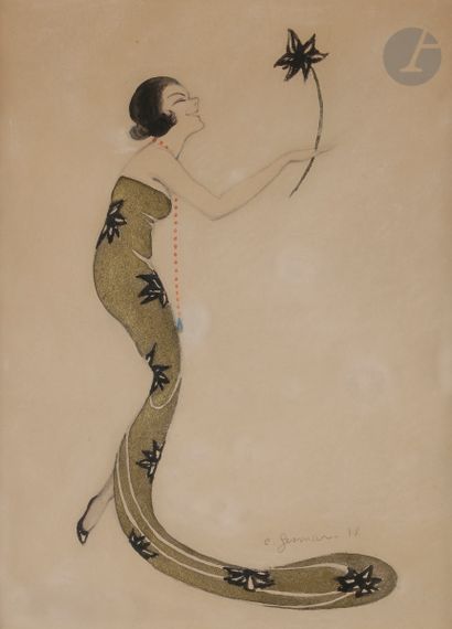 null Charles-Carl GESMAR (1900-1928)
Spinelly, 1918
Gouache, encre, crayon et rehauts...