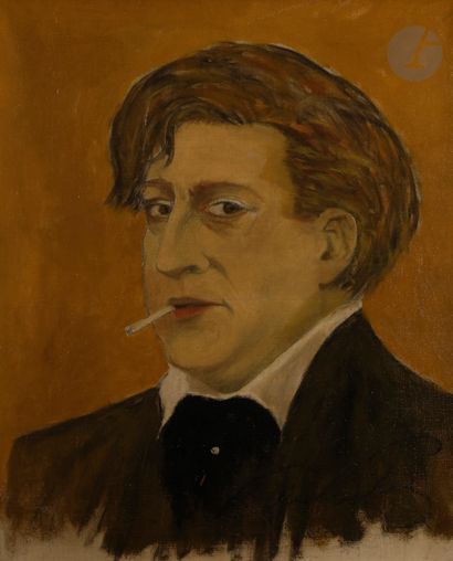 null Sacha GUITRY (1885-1957)
Autoportrait, vers 1913
Huile sur toile.
Signée en...