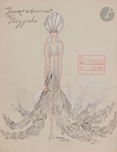 null Freddy WITTOP (1911-2001)
Maquettes de costumes pour la série Parfums
5 aquarelles...