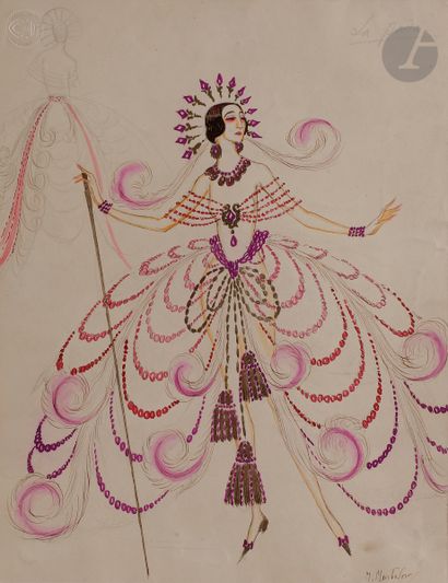 null Marco MONTEDORO (1887-1947)
Maquettes de costumes pour le music-hall
8 gouaches...