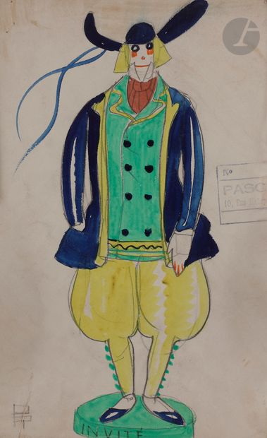 null POL RAB (1898-1933)
Maquettes de costumes dont : Arménien, la Guêpe, Houry,...