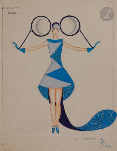 null Henry-Raymond FOST (1905-1970)
Maquettes de costumes : La Loupe, Les Lunettes,...