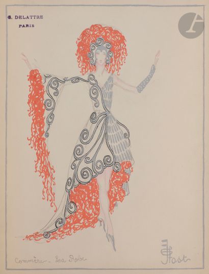 null Henry-Raymond FOST (1905-1970)
Maquettes de costumes : L’Abat-jour - Le Manchon...