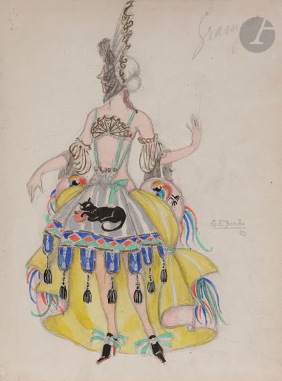 null Georges Kugel BENDA (1873 - actif 1961)
Maquettes de costumes : La Courtisane,...